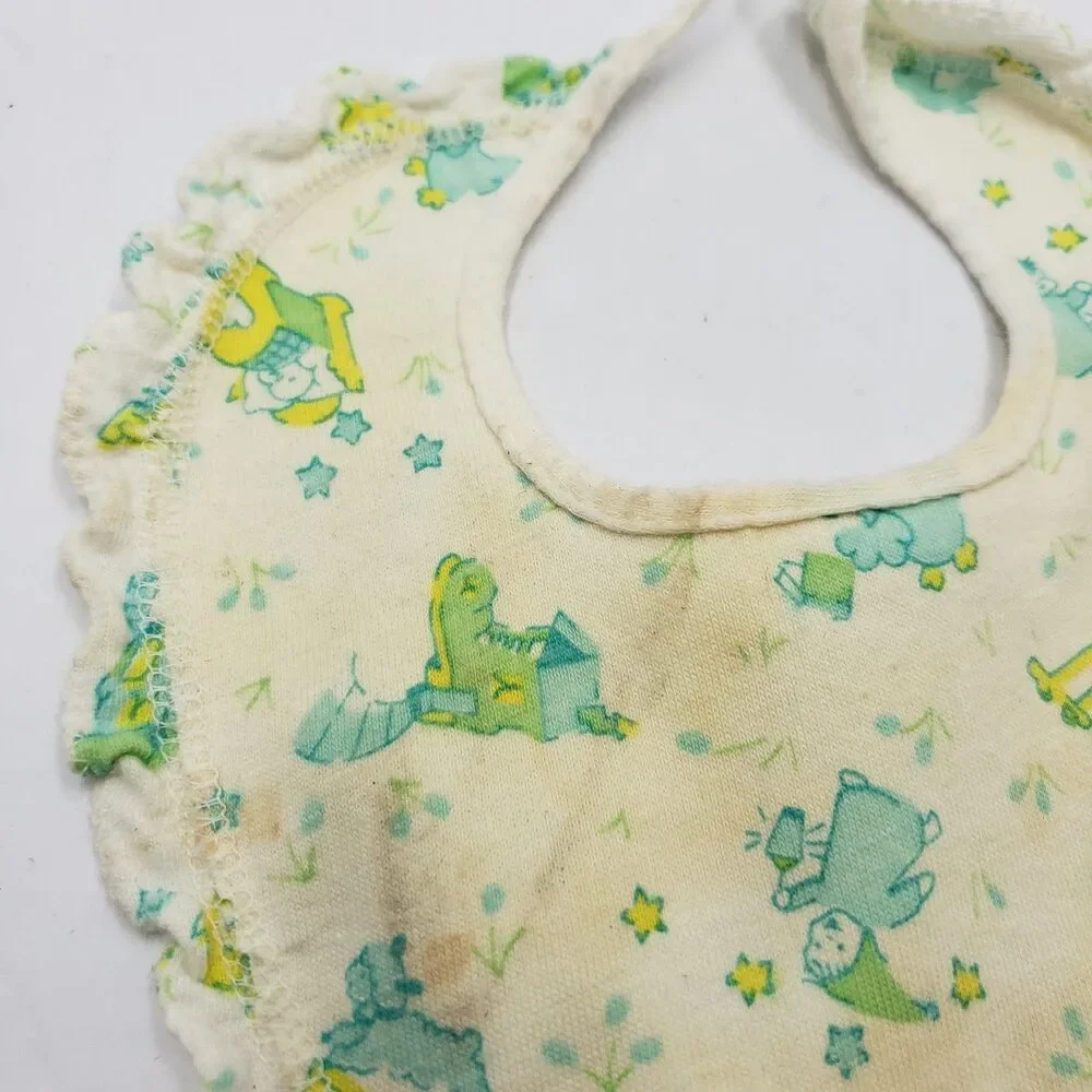 Vintage Baby Bibs Care Bears Dr Suess USA Made Lot of 3